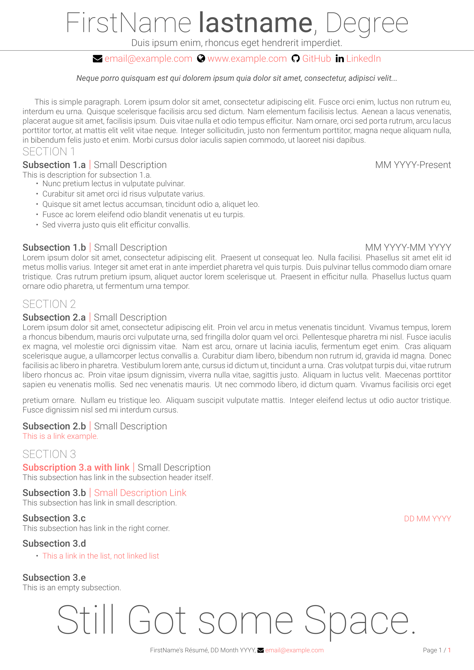 Example CV